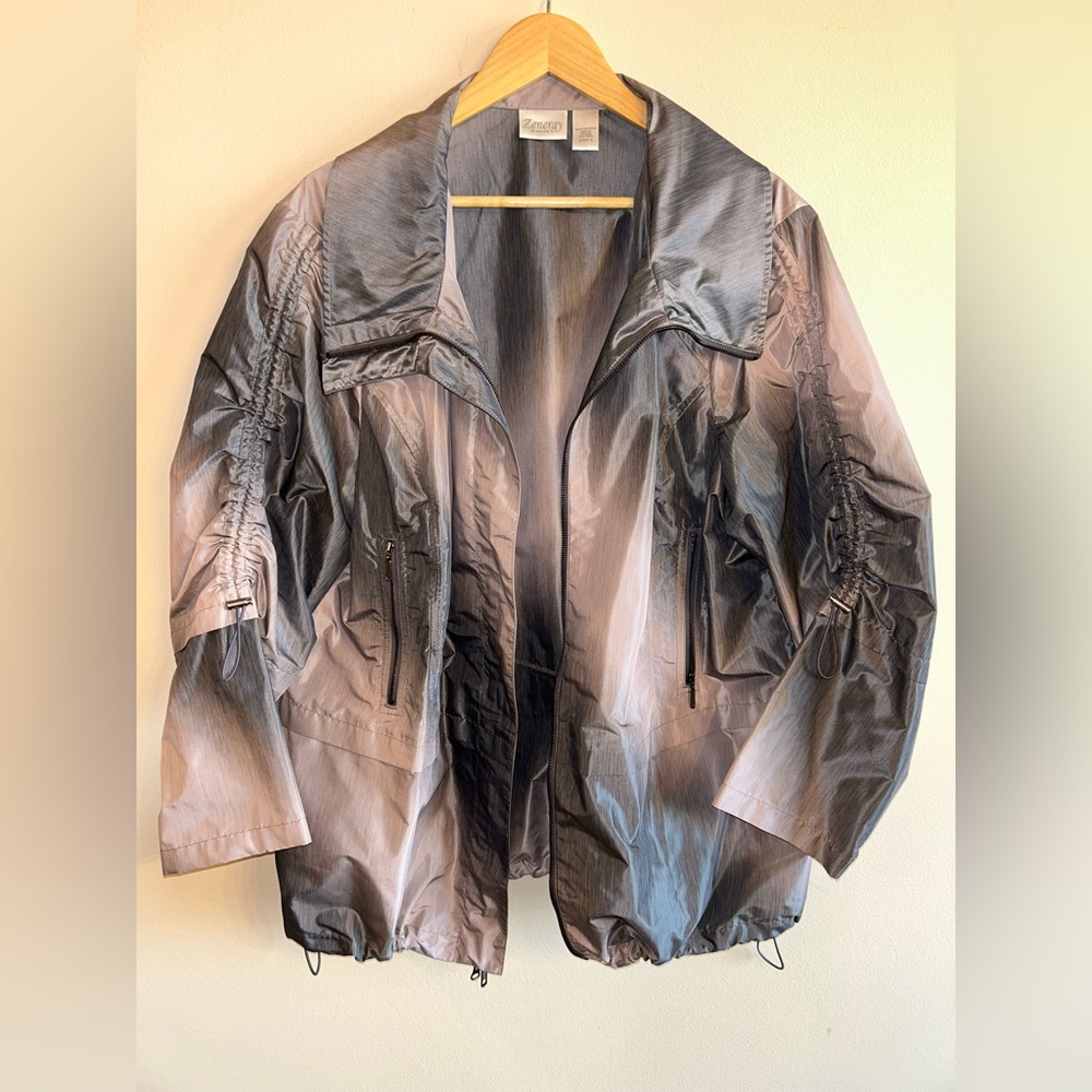 Chico’s Lavender Sheen Windbreaker